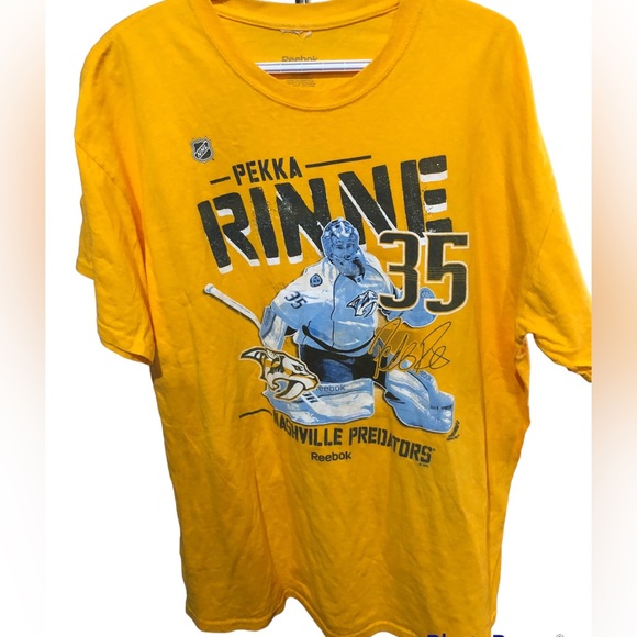 Pekka Rinne Reebok T-Shirt  XL NHL Nashville Predators - Picture 1 of 5